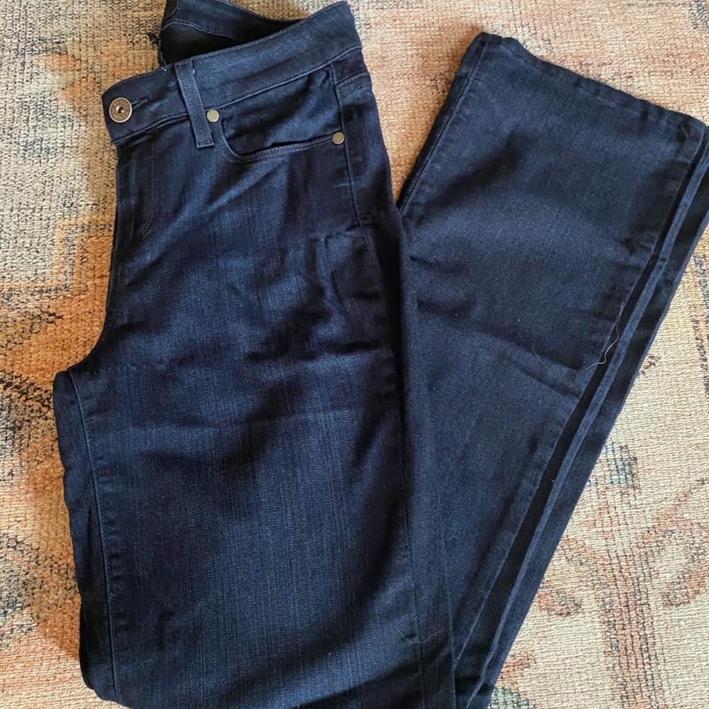 Paige Manhattan Dark Wash Hi-Rise Bootcut Jeans - Size 29